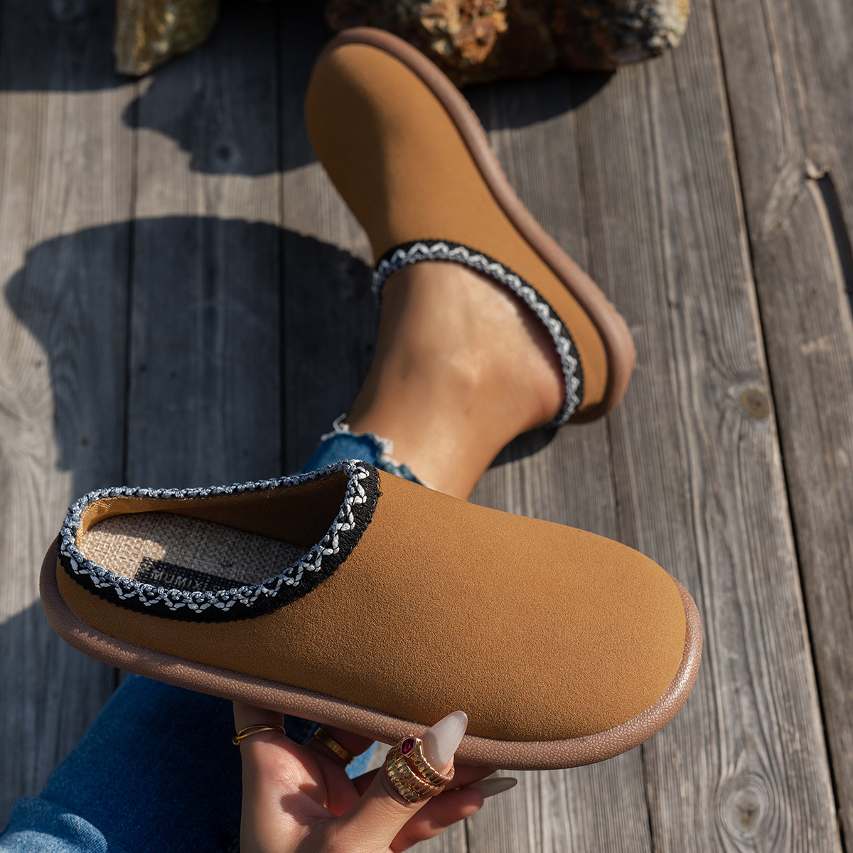 Women'S Shoes In Wide Width - Pantoufles brodées pour femmes, Style ethnique,