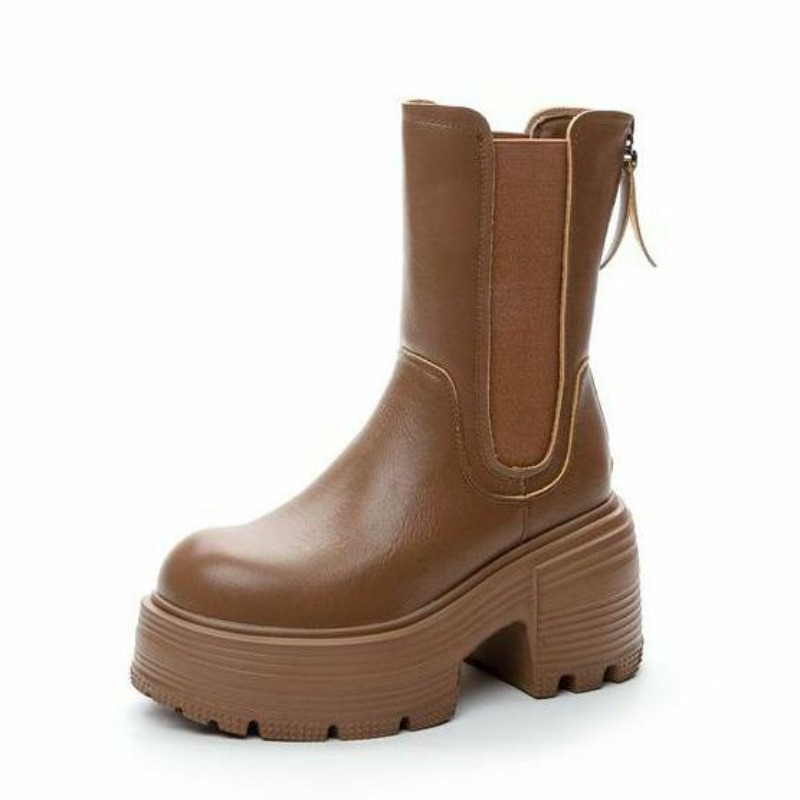 Women'S Shoes High Arch Support - Bottines Chelsea de moto en cuir
