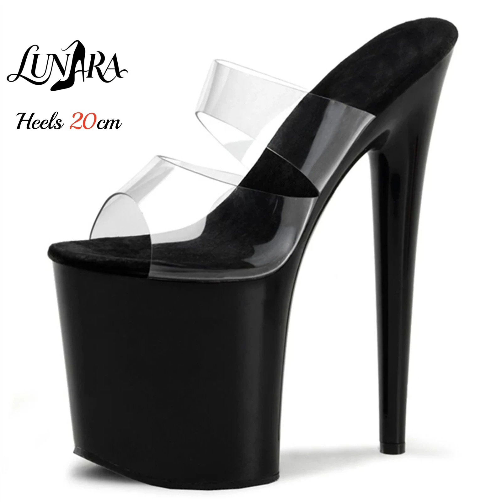 Strappy Heeled Sandals - Sandales à plateforme ultra haute de