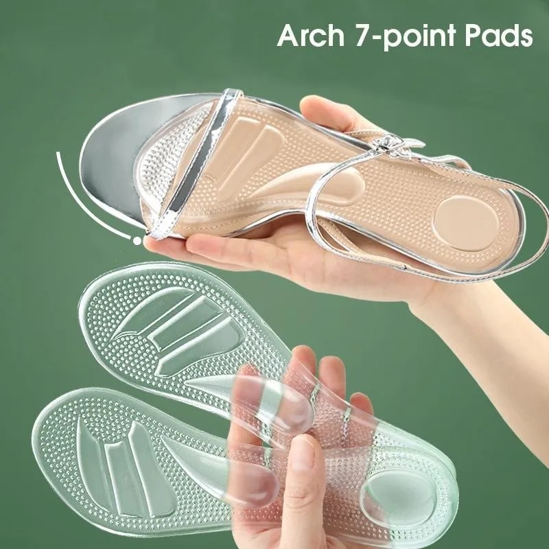 Women'S Shoes High Arch Support - 1 paire de semelles intérieures transparentes