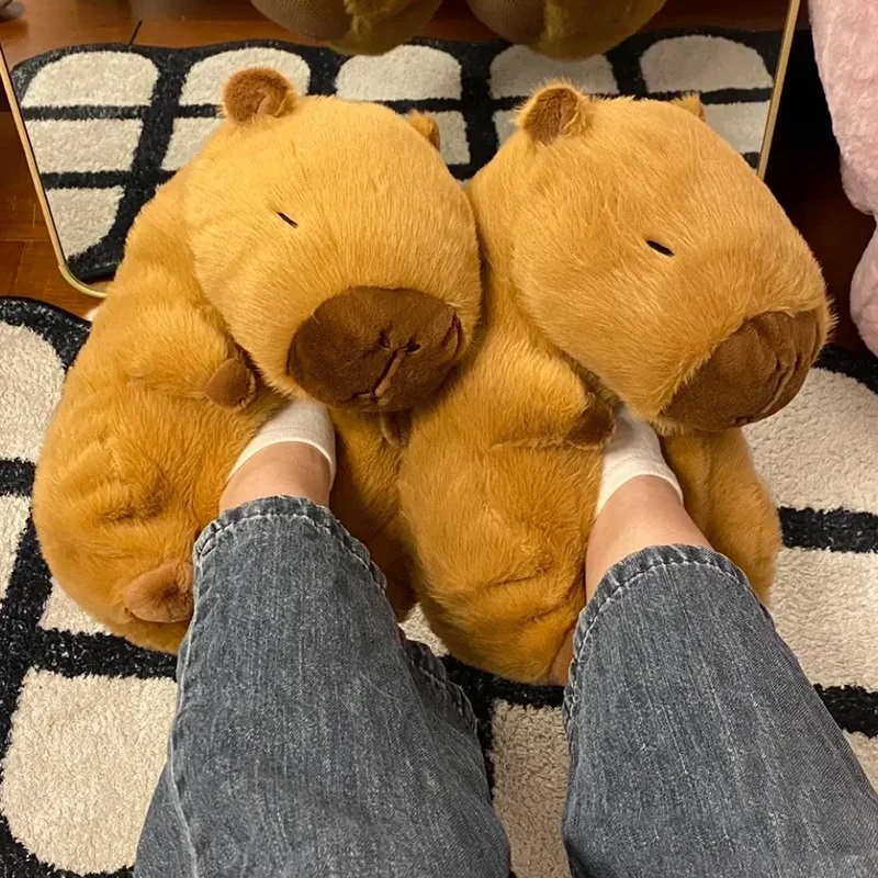 Women Shoes Winter - Nouveauté capybara pantoufles unisexe animaux diapositives