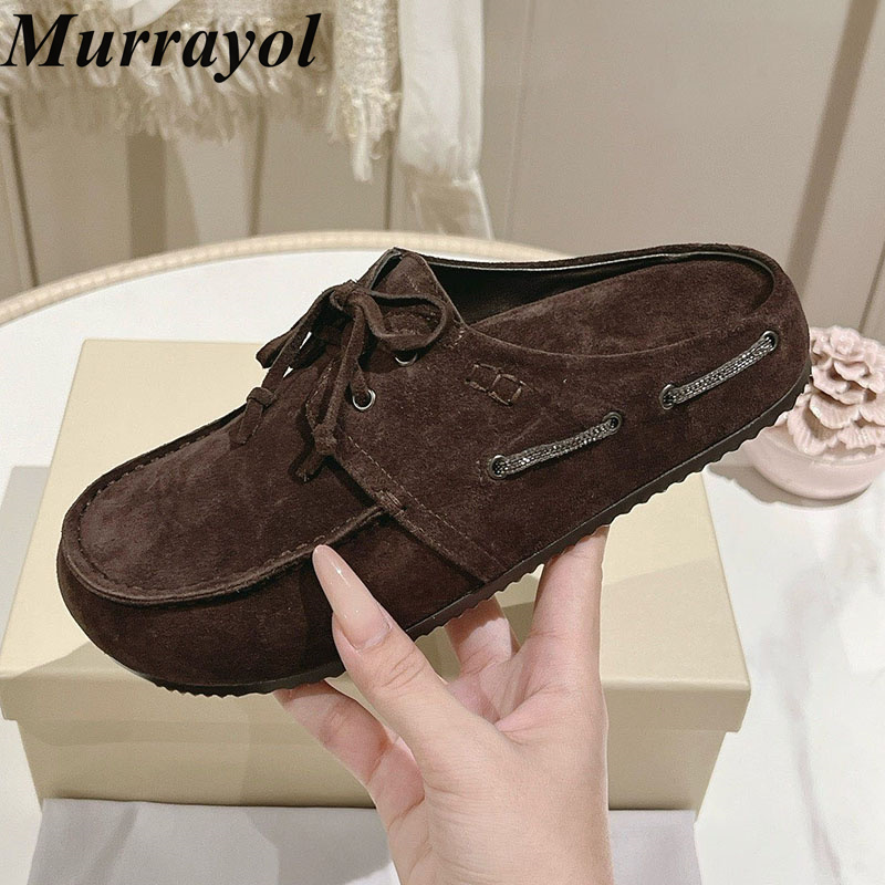 Kids Shoes Women - Mules décontractées pour femmes en daim