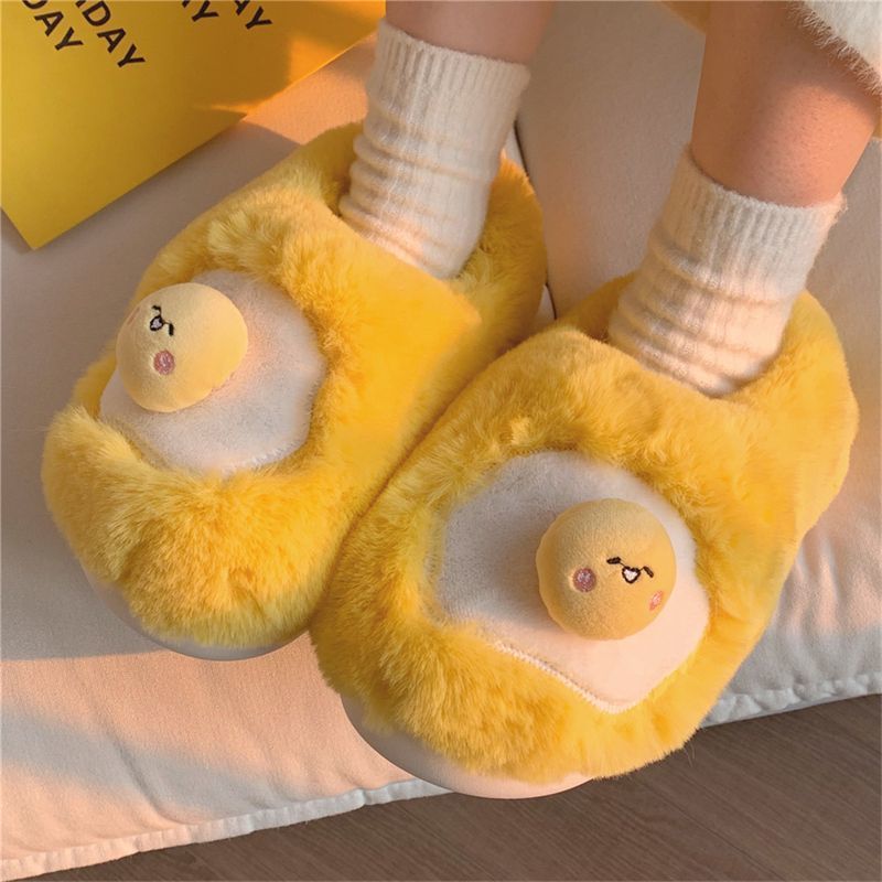 Women Shoes Winter - Pantoufles en peluche en forme d'œuf