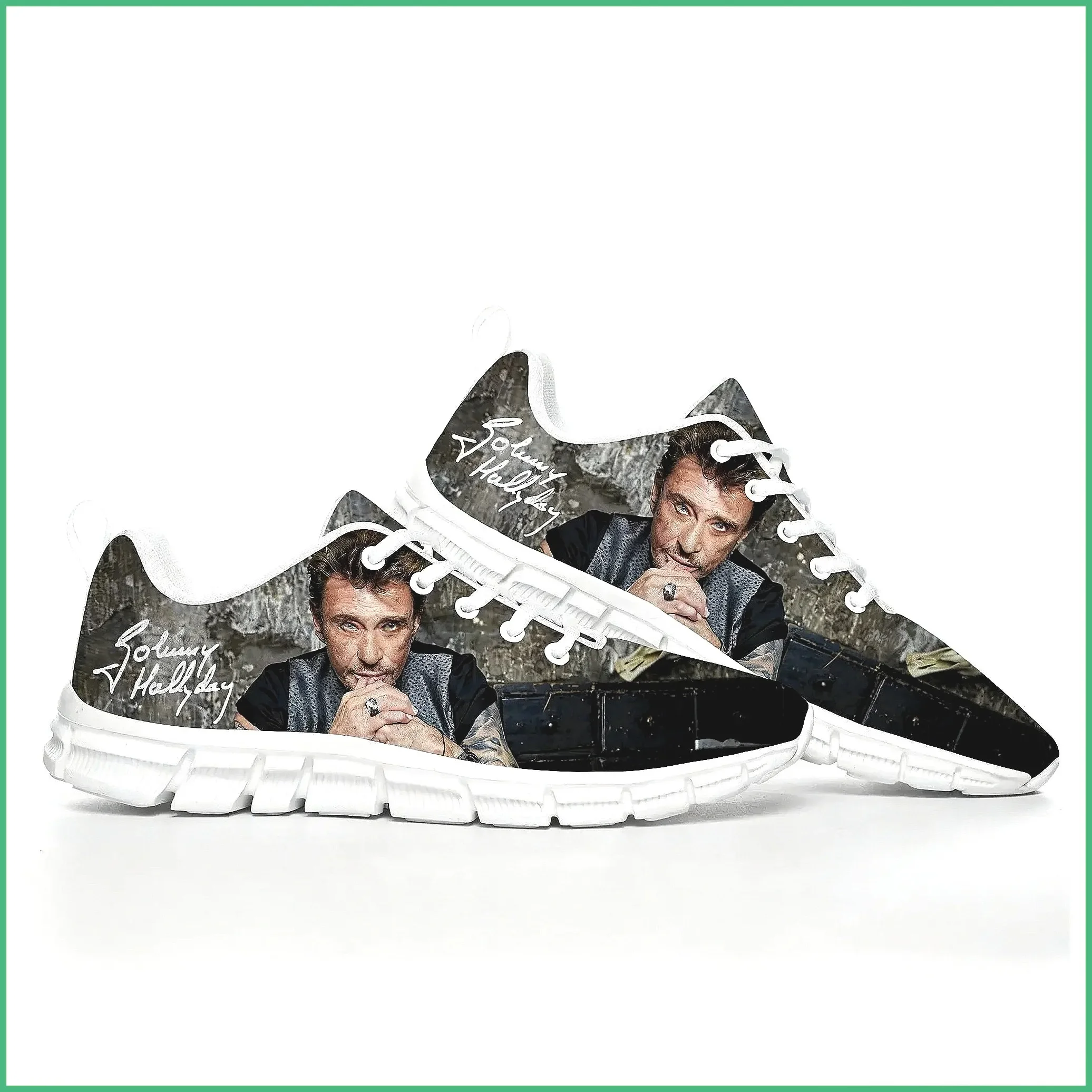 Kids Shoes Women - Johnny Hallyday Baskets blanches personnalisées pour
