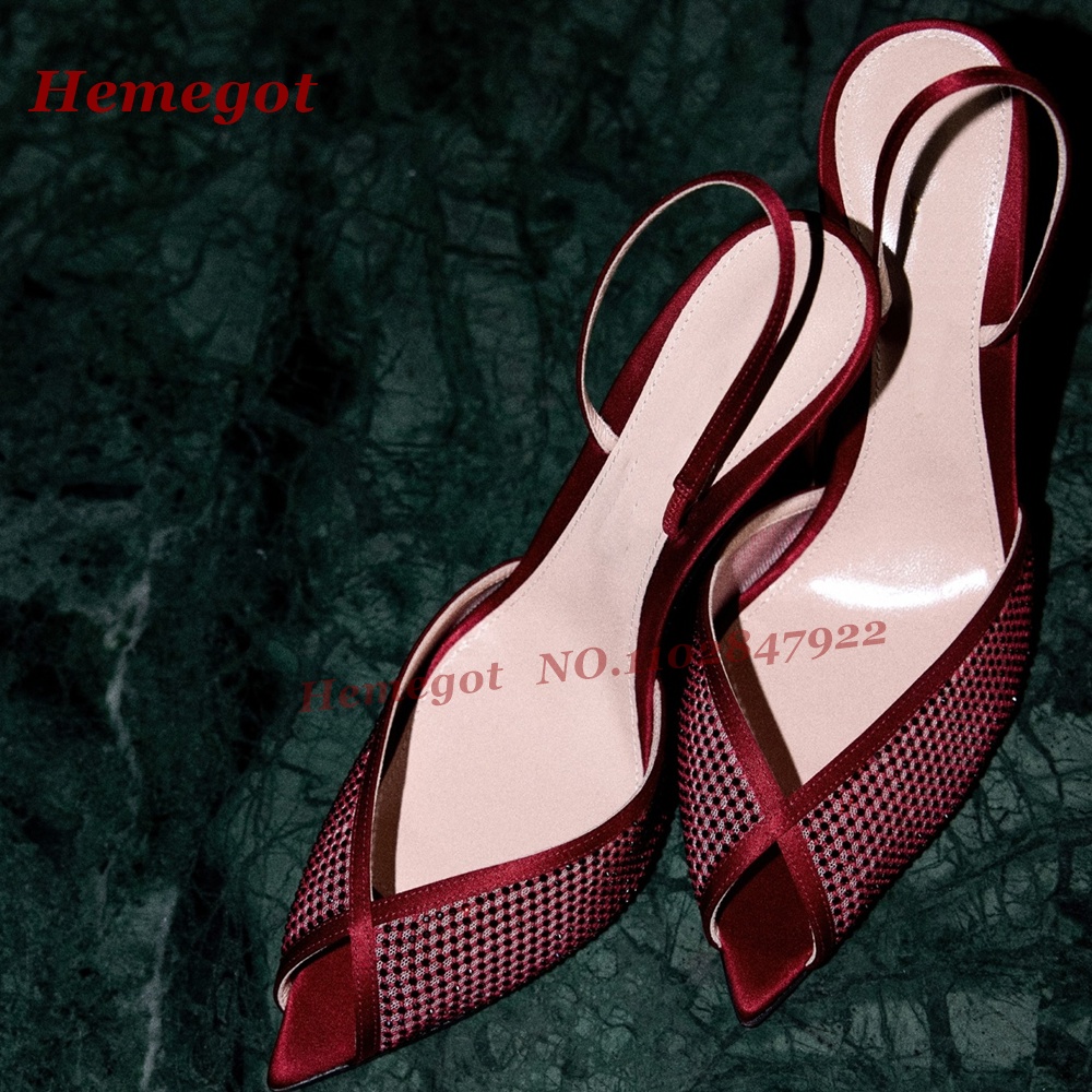 Women'S Shoes Burgundy - Escarpins élégants bordeaux en satin et
