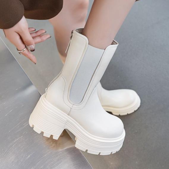 Bottines Chelsea de moto en cu - Women'S Shoes High Arch Support avis et prix