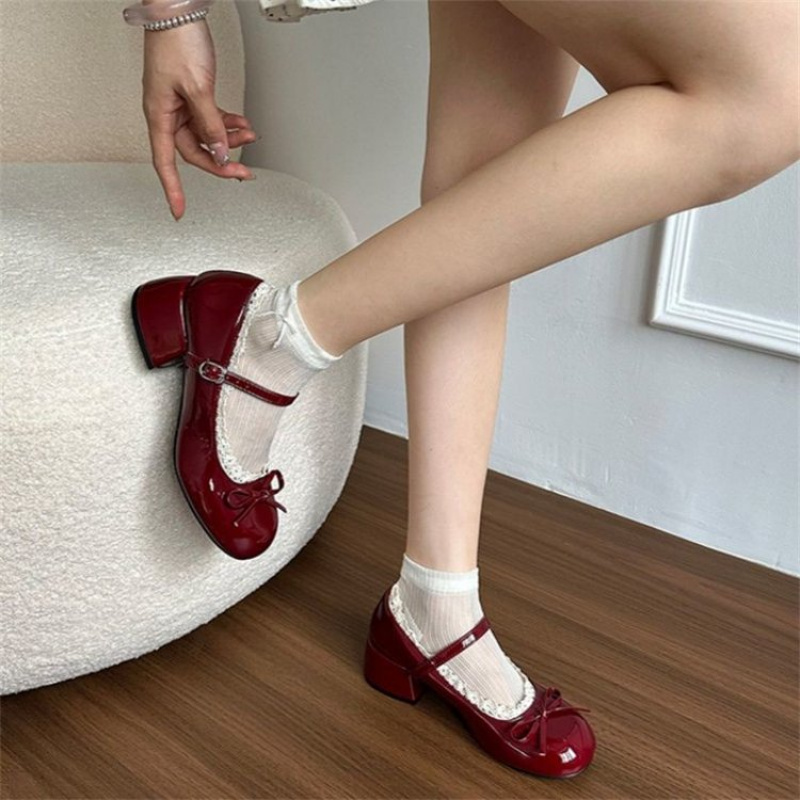 Chaussures Mary Jane de ballet - Women'S Shoes Burgundy avis et prix
