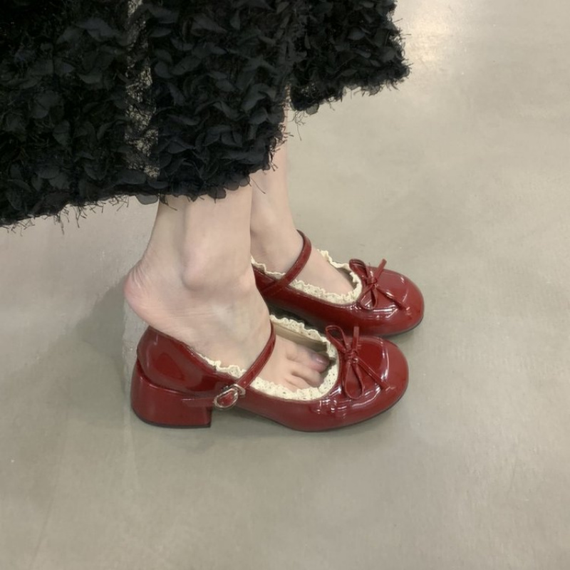 Chaussures Mary Jane de ballet - Women'S Shoes Burgundy avis et prix