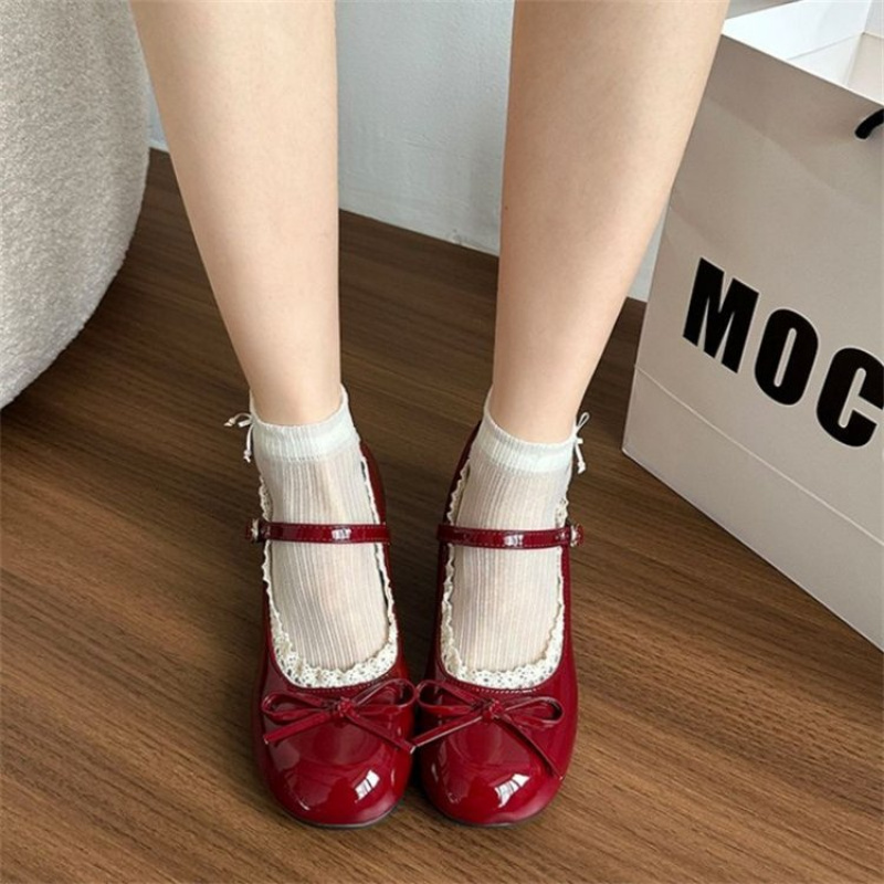 Chaussures Mary Jane de ballet - Women'S Shoes Burgundy avis et prix