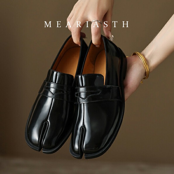 Mocassins Tabi noirs en cuir v - Women'S Shoes In Wide Width avis et prix