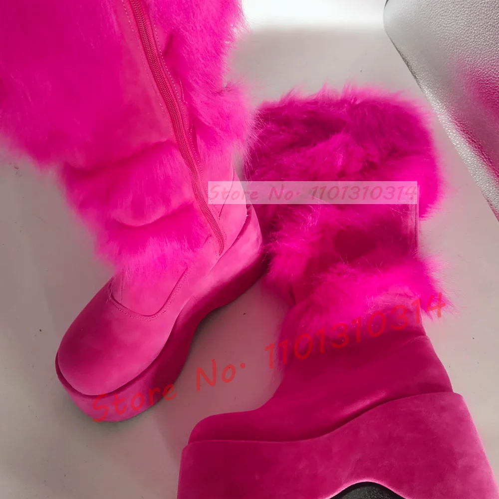 Bottes au genou en fourrure à  - Kids Shoes Women avis et prix