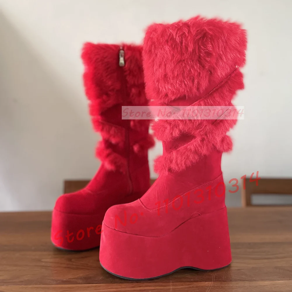 Bottes au genou en fourrure à  - Kids Shoes Women avis et prix