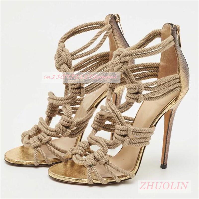 Femme tressé corde bout ouvert - Kids Shoes Women avis et prix