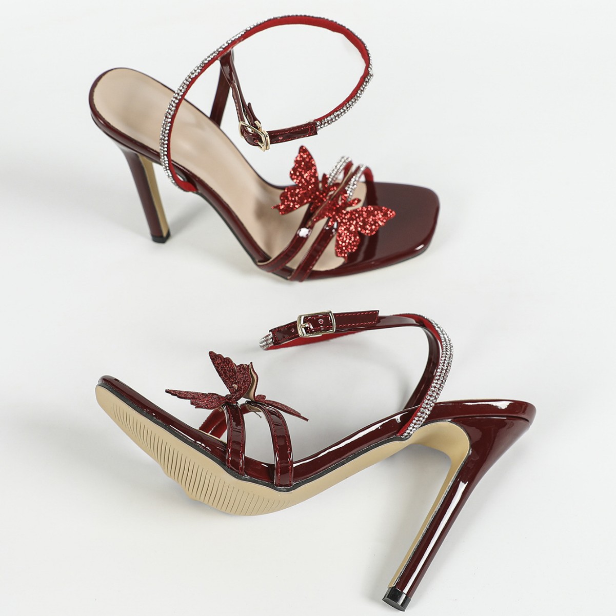 Sandalias De Mujer Verano 2025 - Women'S Shoes Burgundy avis et prix
