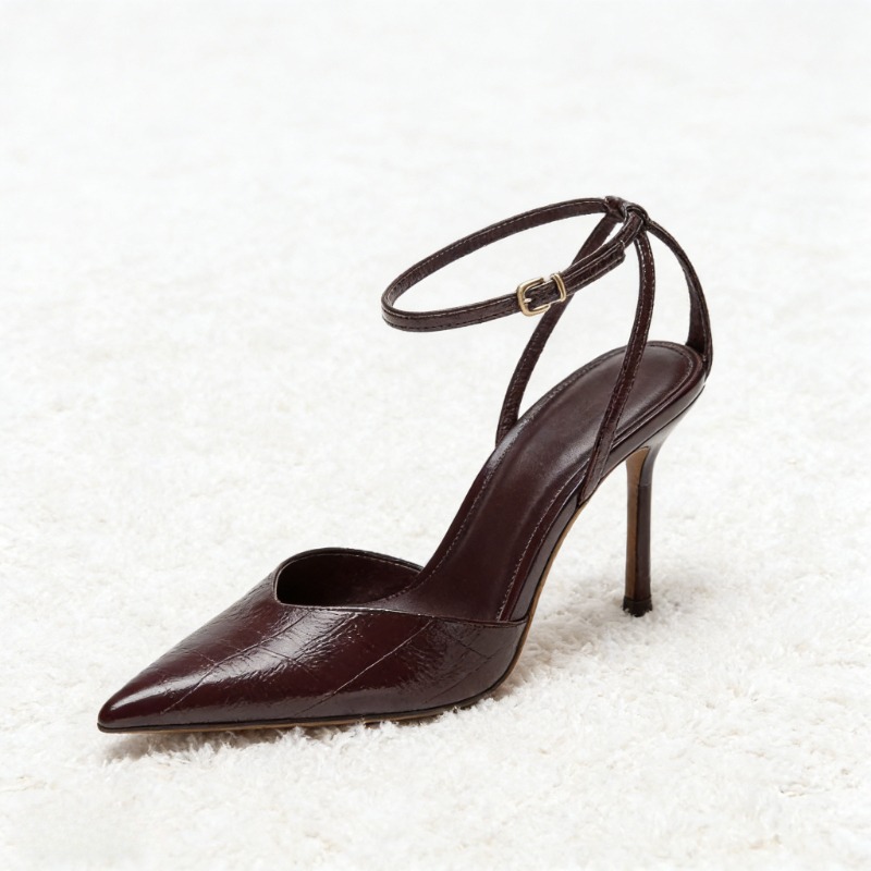 Escarpins de styliste avec lan - Women'S Shoes Burgundy avis et prix