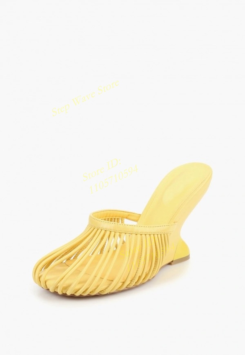 Mules à bout carré jaunes, sty - Women'S Shoes Burgundy avis et prix