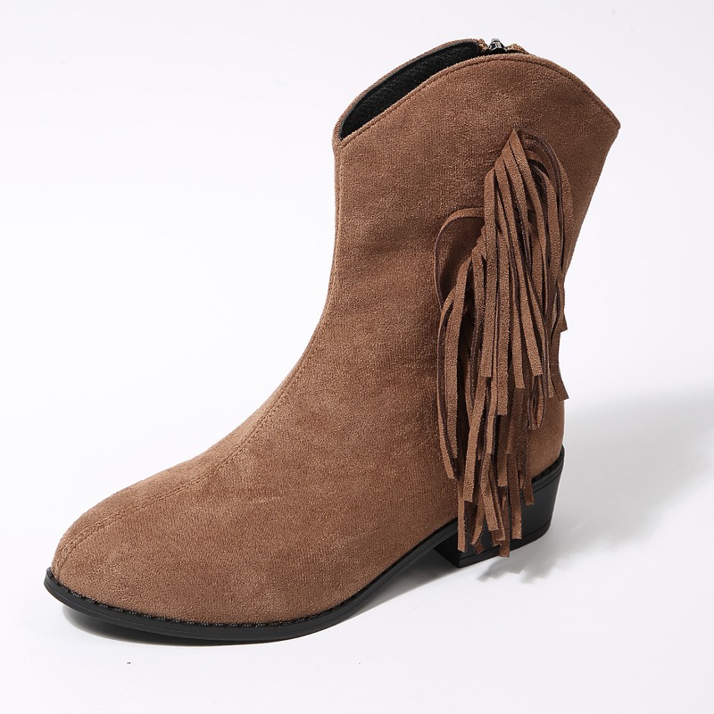 Bottes courtes en daim à frang - Women'S Shoes In Wide Width avis et prix